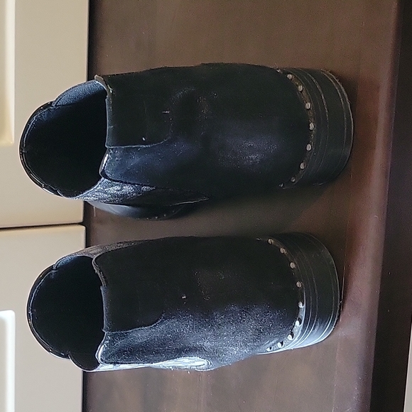 Geo Reino black leather and suede booties - Picture 4 of 6